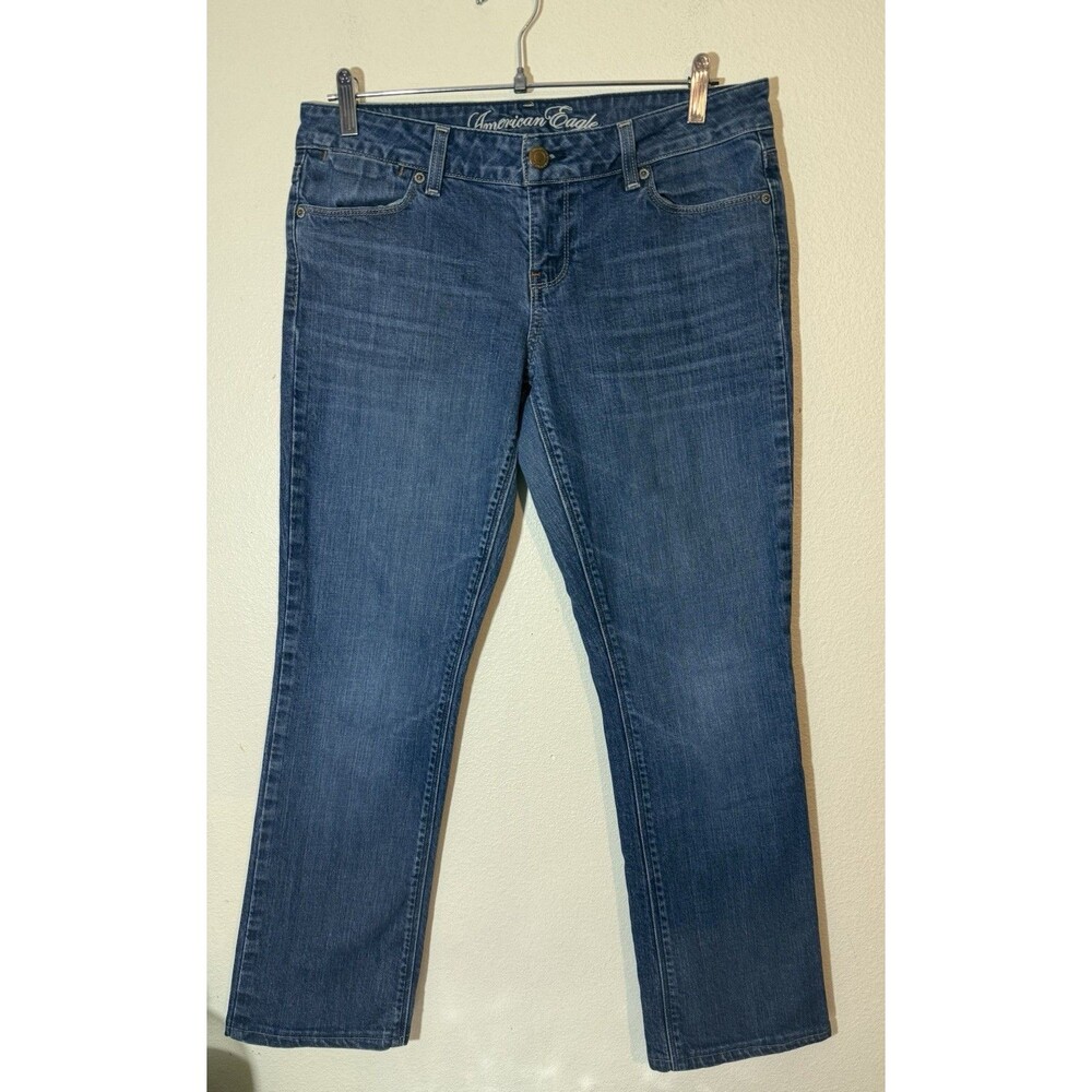 American Eagle 77 Women's Straight Leg Jeans with Stretch - Size 10